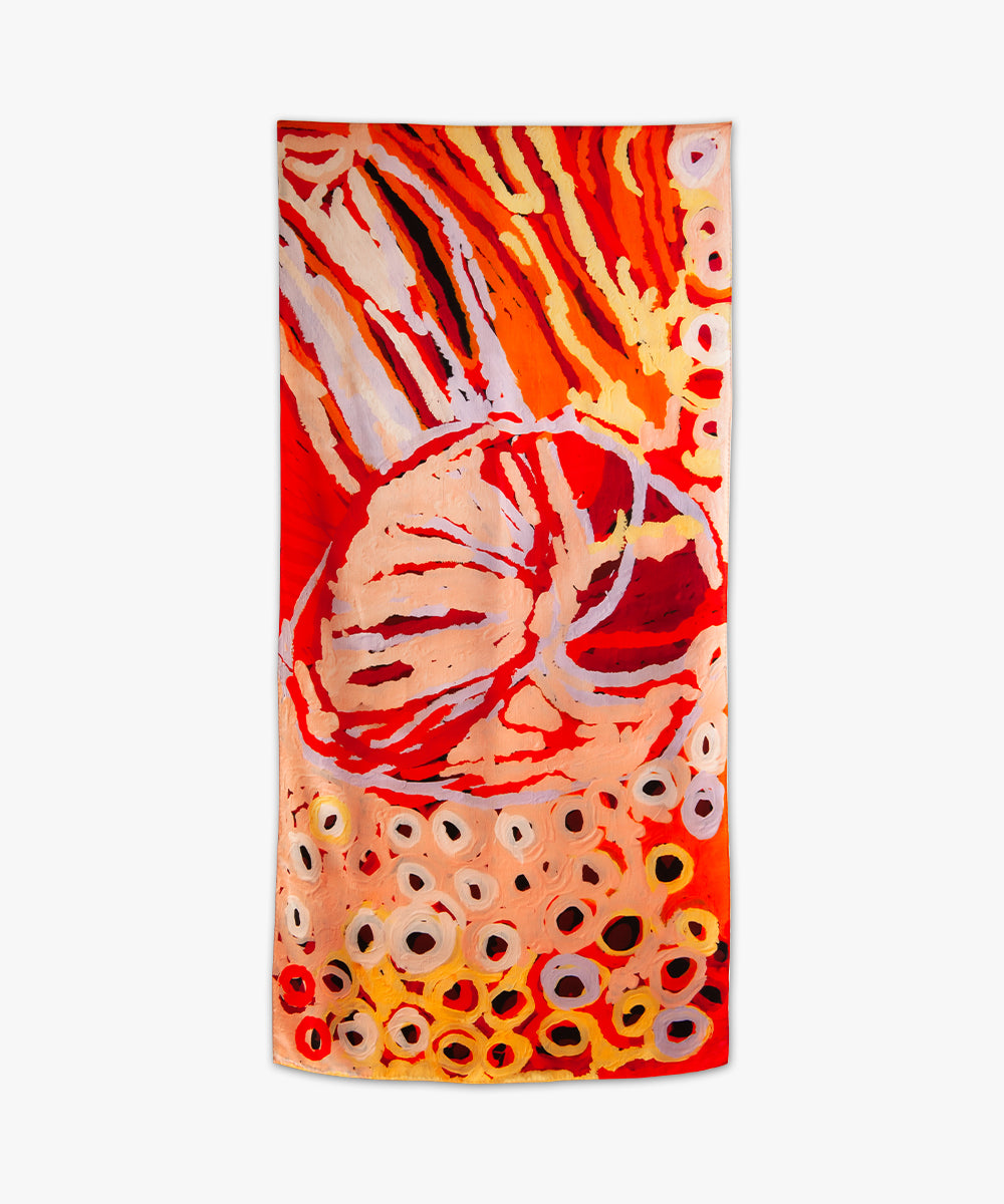 Untitled Scarf By Katarra Butler Napaltjarri x One of Twelve