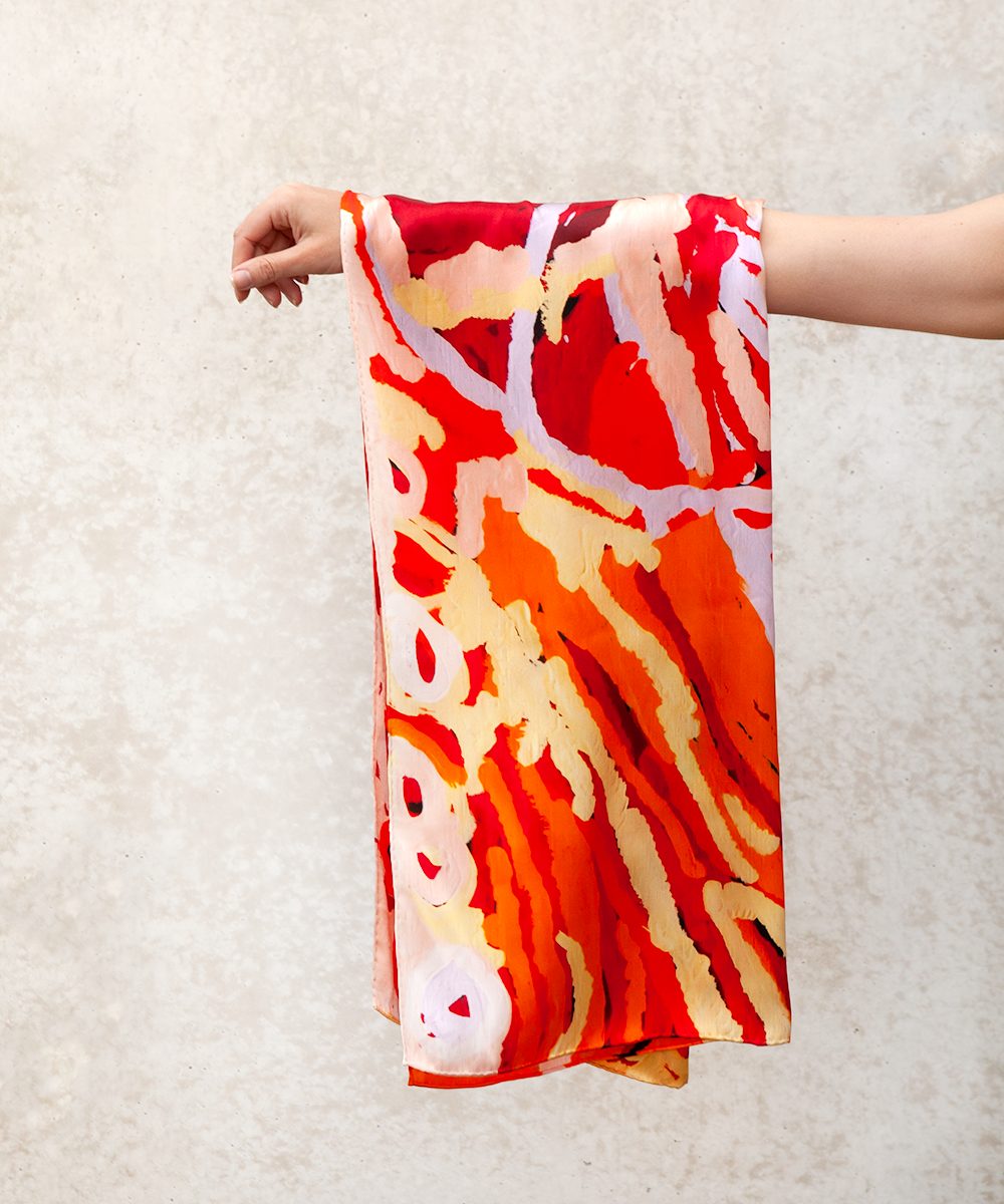 Untitled Scarf By Katarra Butler Napaltjarri x One of Twelve