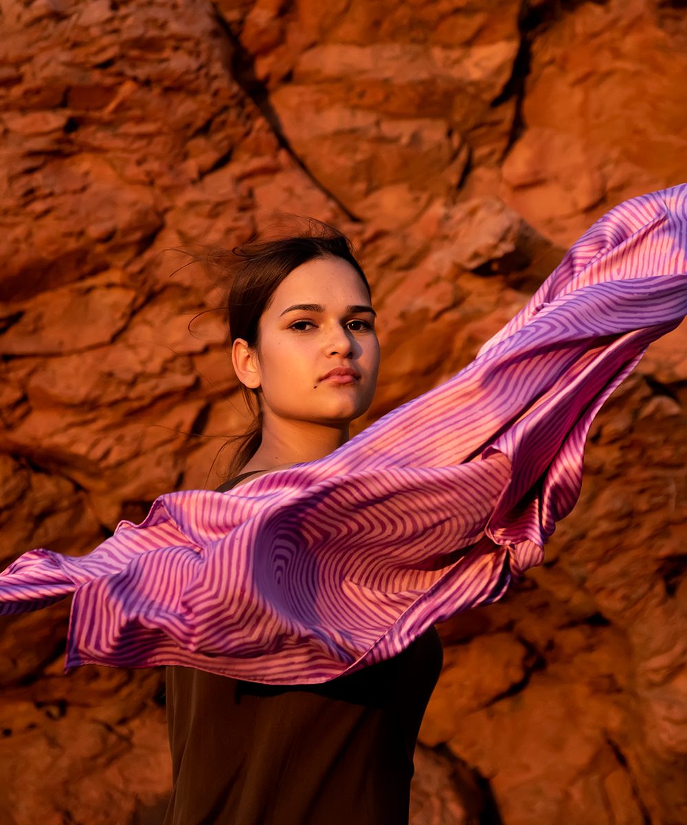 Untitled Scarf By George Tjungurrayi x One of Twelve
