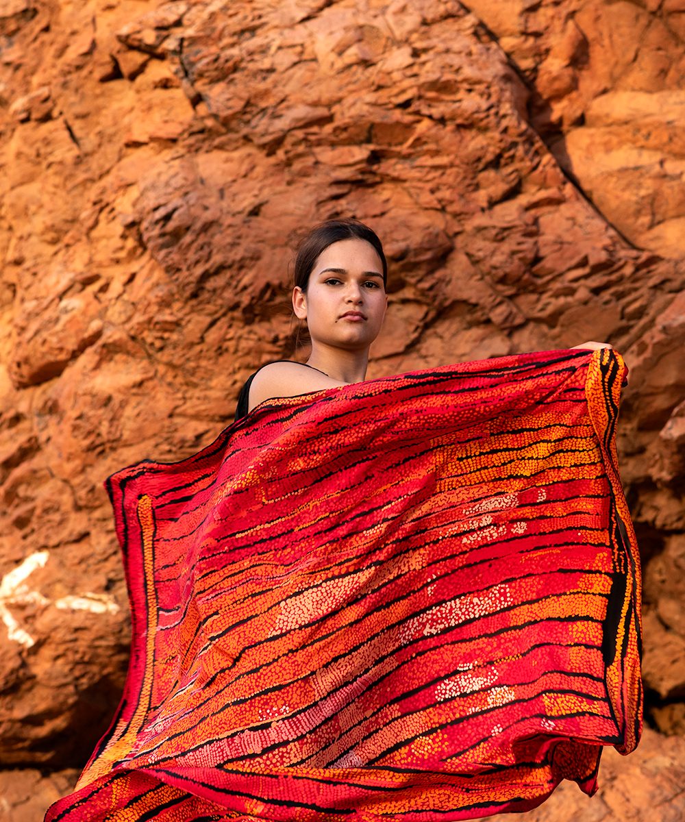 Untitled Scarf By Naata Nungurrayi x One of Twelve