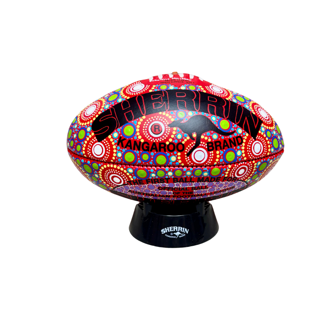 Hand Painted Sherrin Football by Chantelle MullaDad