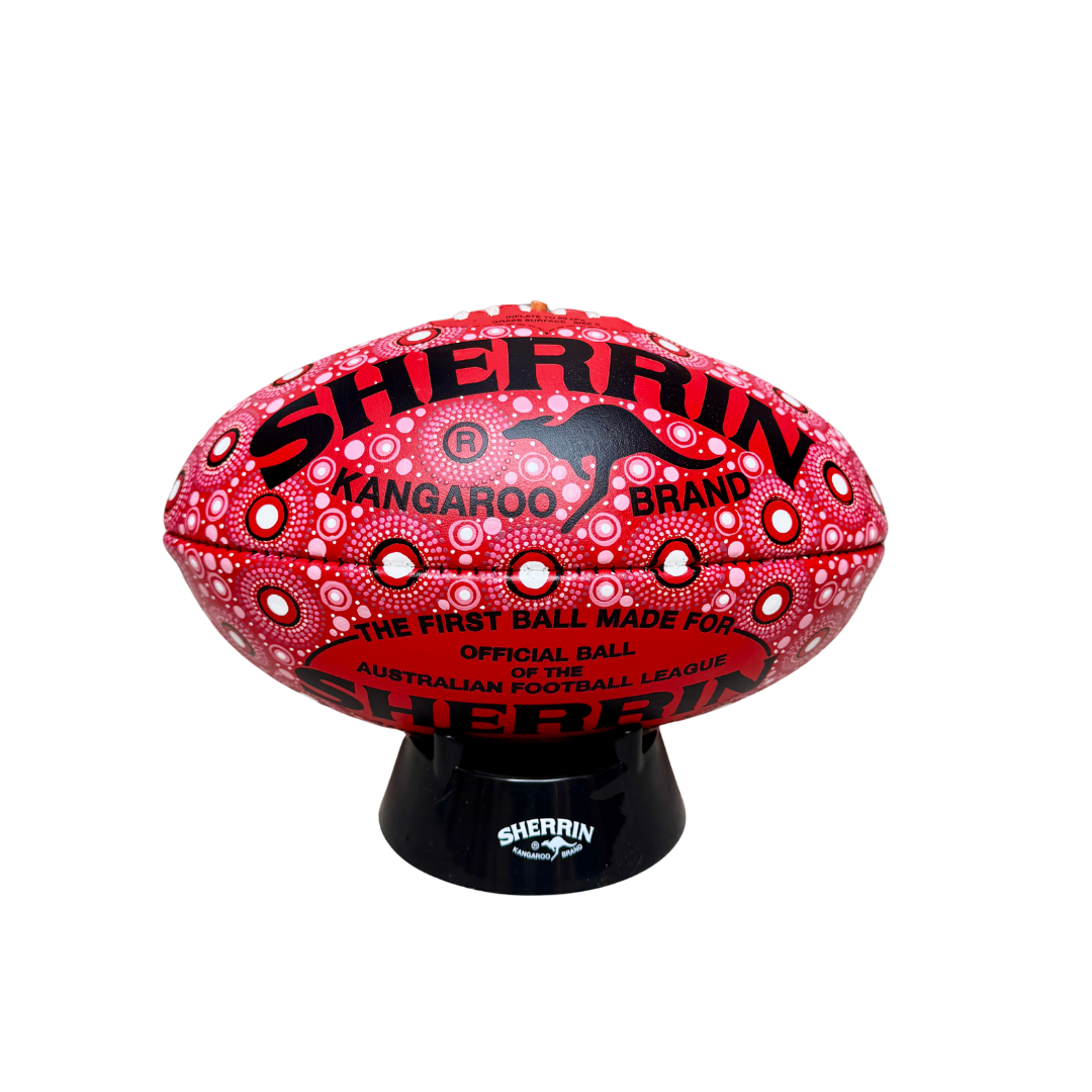 Hand Painted Sherrin Football by Evelyn Young
