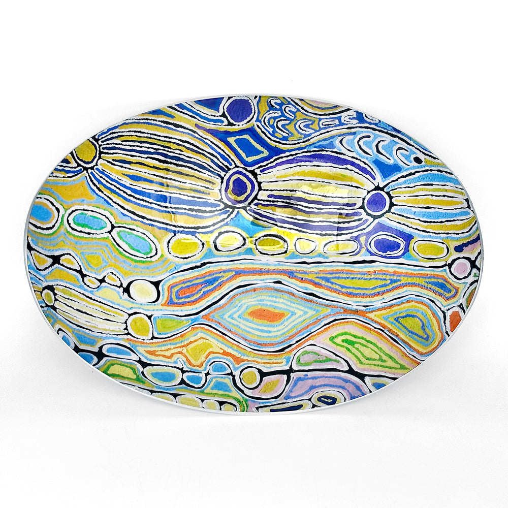 Mina Mina Boat Bowl by Judy Napangardi Watson