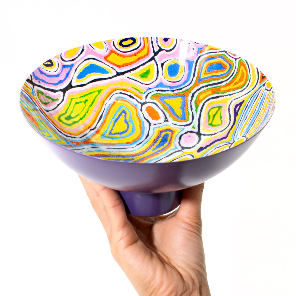 Large Powder Coated Bowl by Judy Napangardi Watson