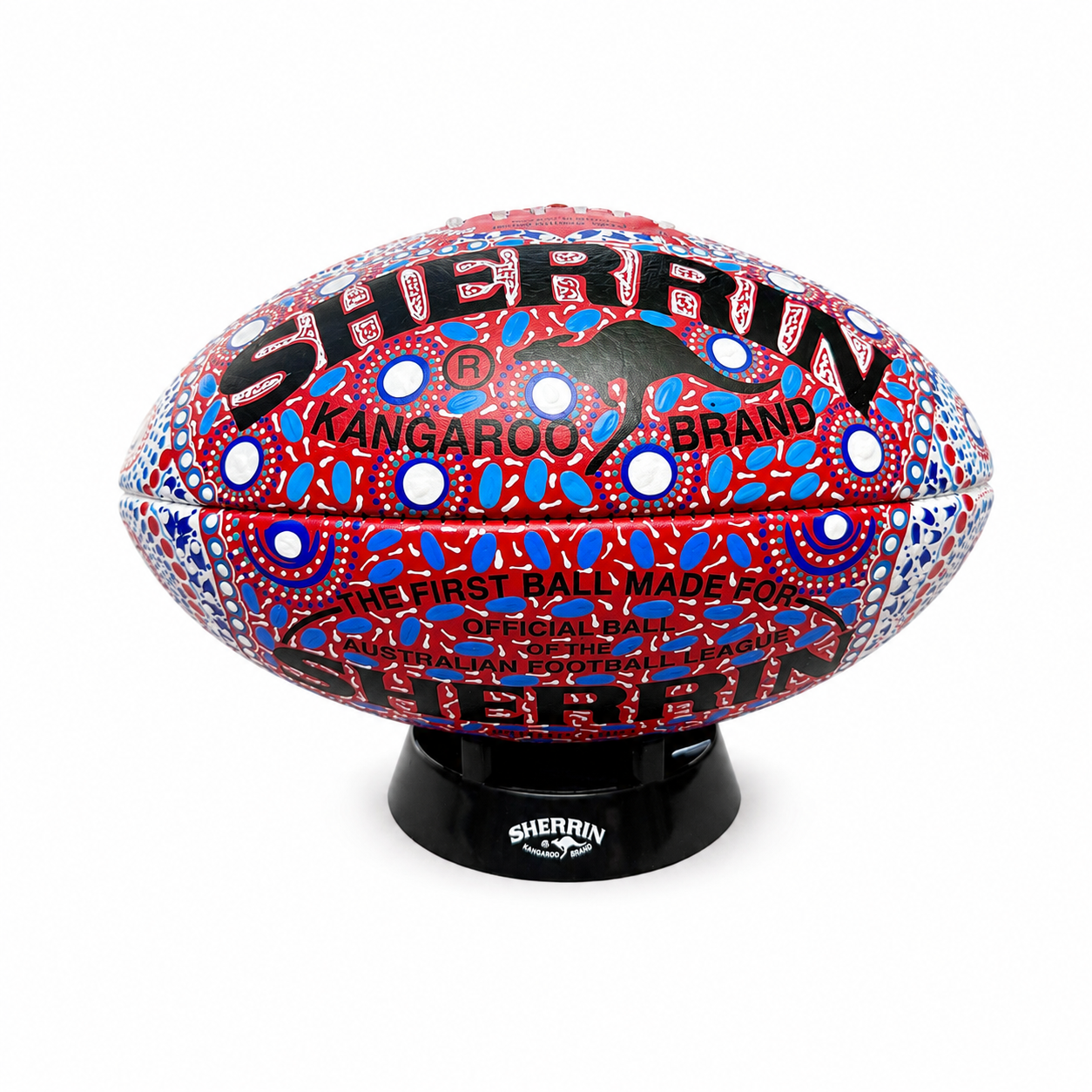 Hand Painted Sherrin Football by Margaret Bloomfield
