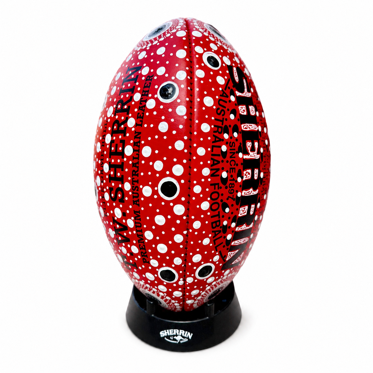 Hand Painted Sherrin Football by Margaret Bloomfield