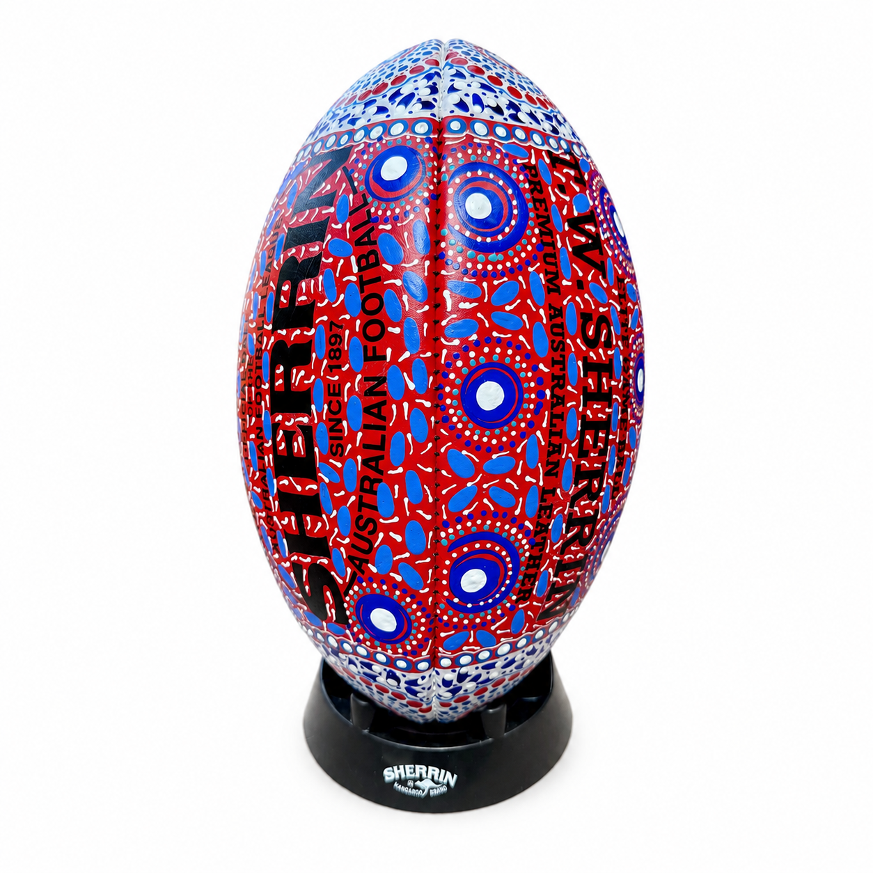 Hand Painted Sherrin Football by Margaret Bloomfield