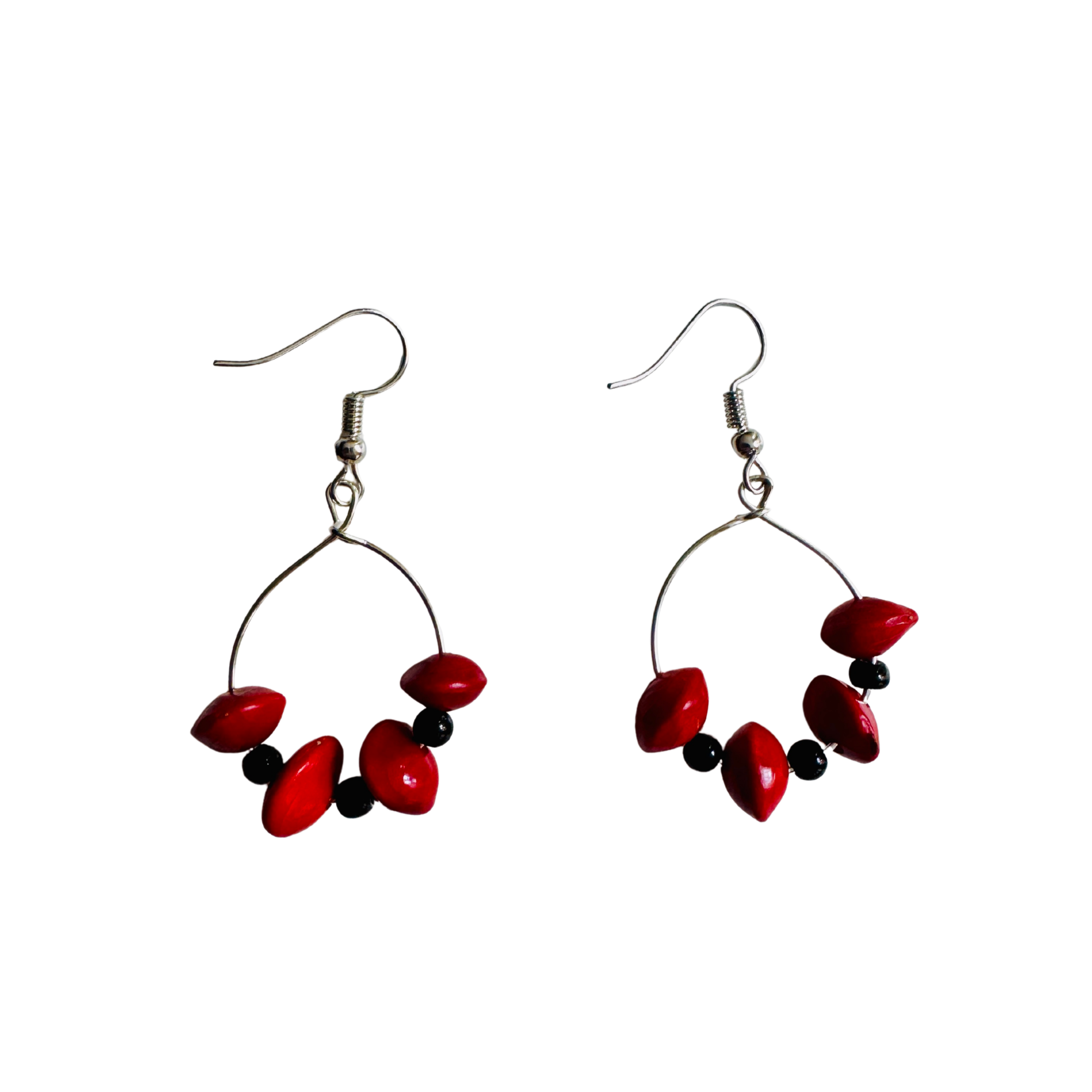 Sandlewood Seed Circle Earrings by Michelle Weare