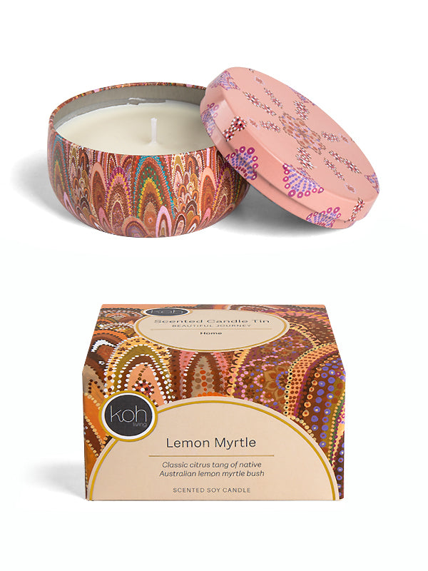 Aboriginal Scented Lemon Myrtle Candle in Tin