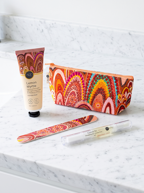 Home artwork cosmetic bag by Jacinta-rai
