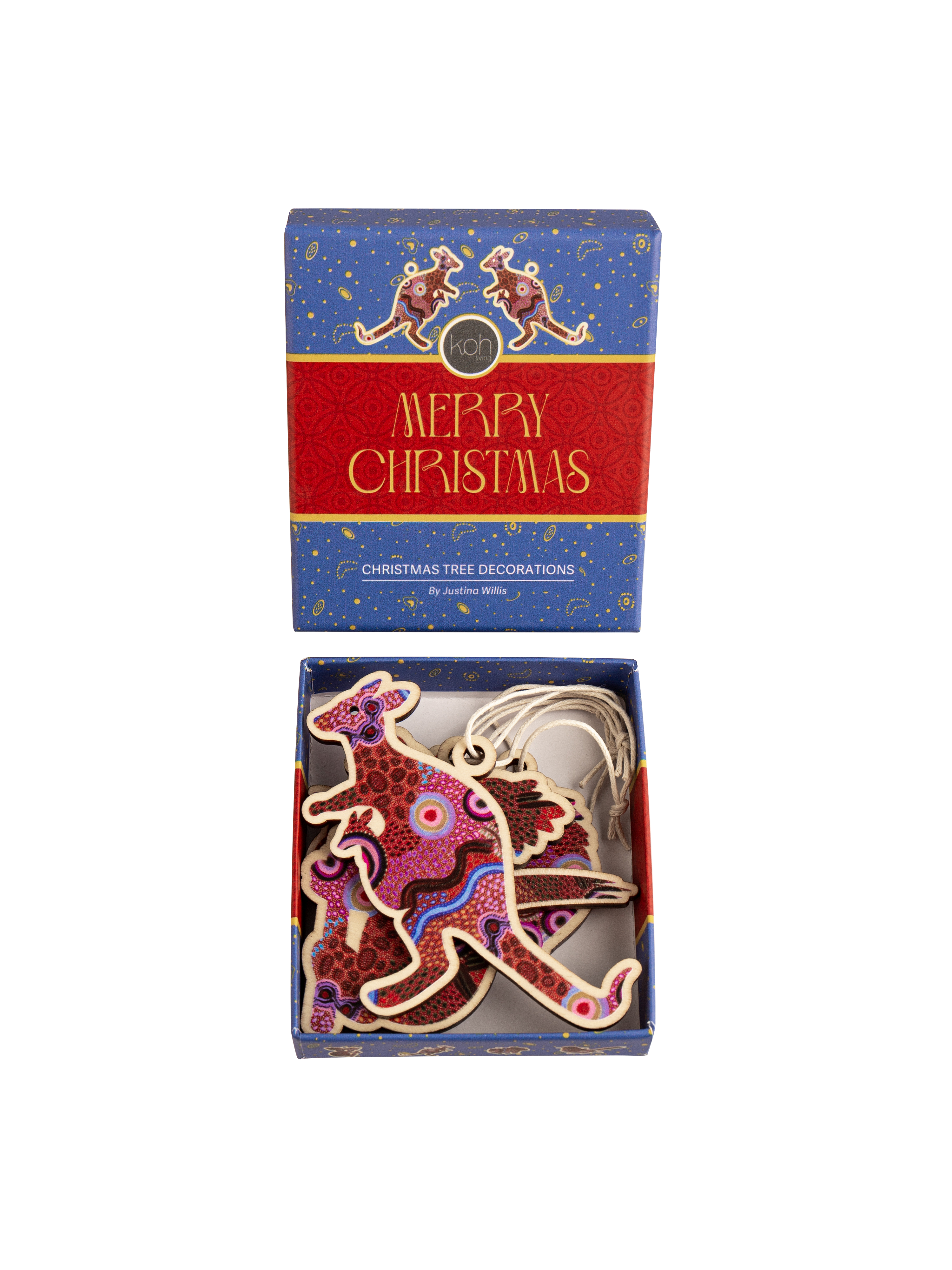 Aboriginal Our Country 4 Pack Christmas Decorations