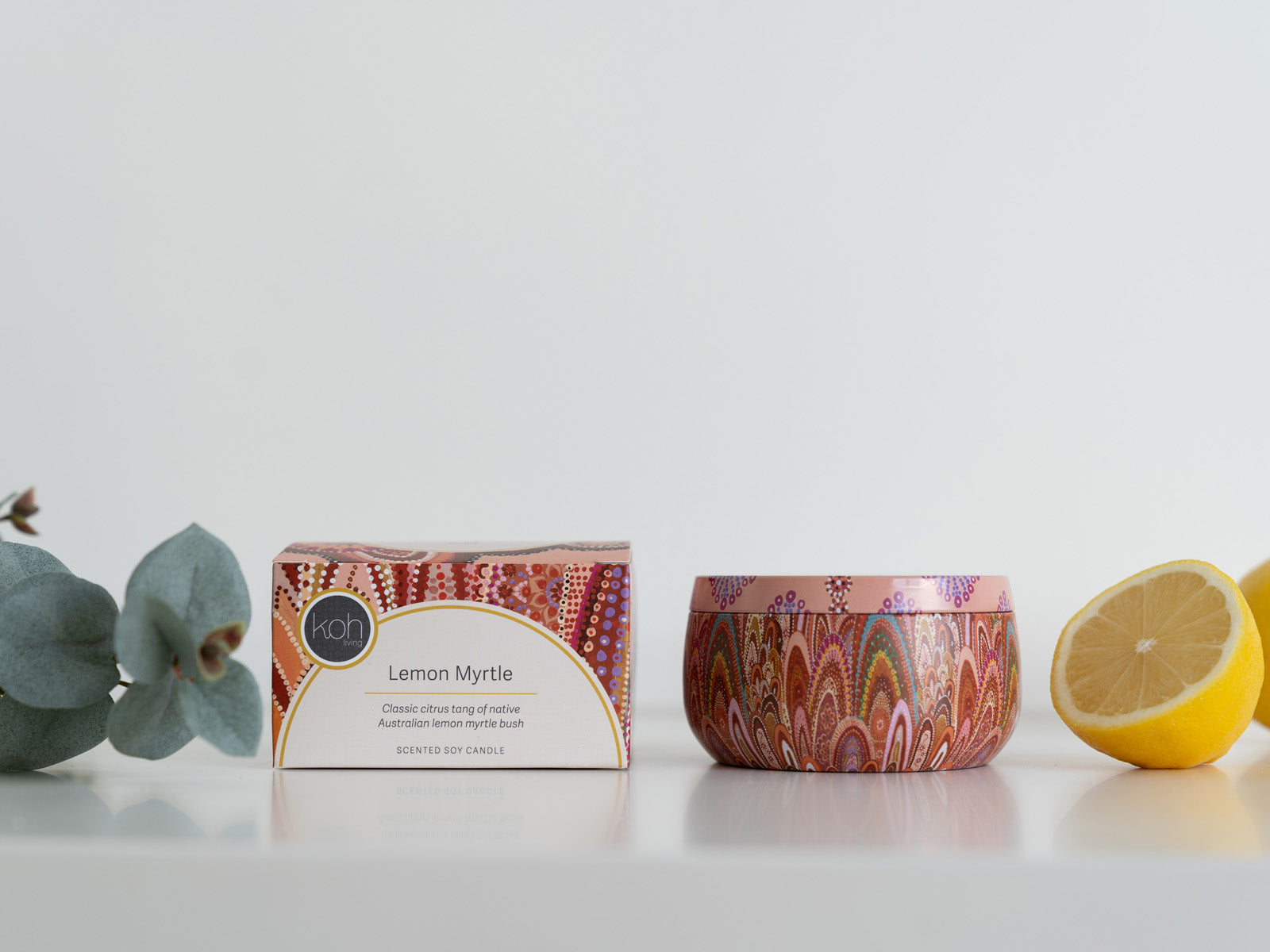 Aboriginal Scented Lemon Myrtle Candle in Tin