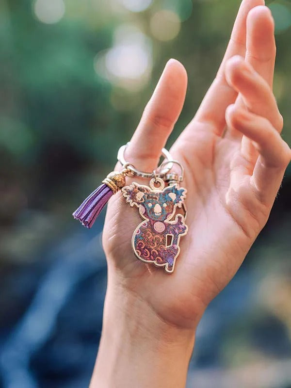 Aboriginal Women's Dreaming Koala Keyring