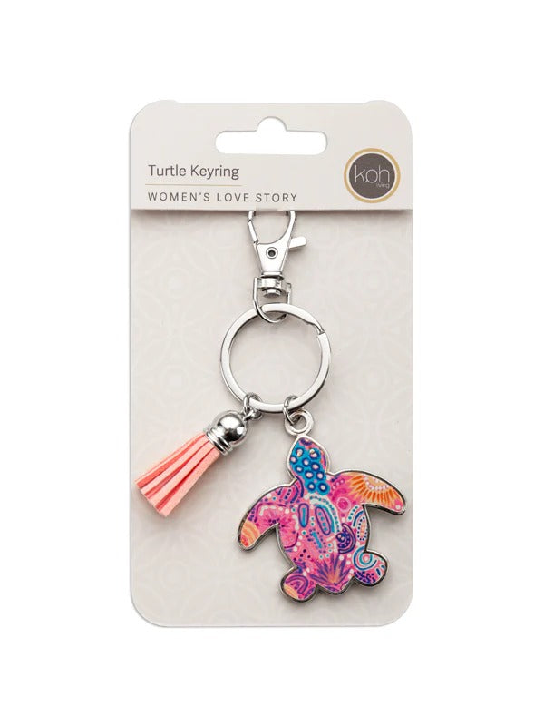 Aboriginal Women's Love Turtle Keyring