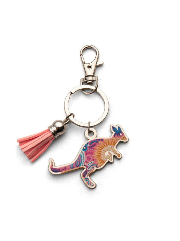 Aboriginal Women's Love Story Kangaroo Keyring