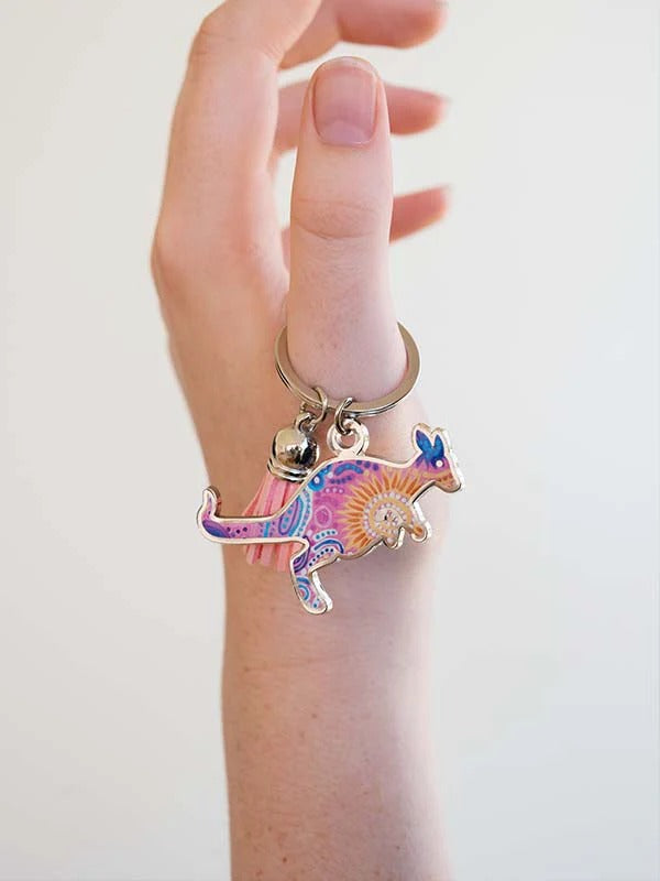 Aboriginal Women's Love Story Kangaroo Keyring