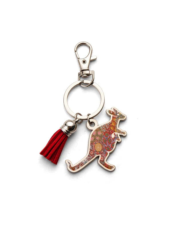 Aboriginal Grandmothers Country Kangaroo Keyring