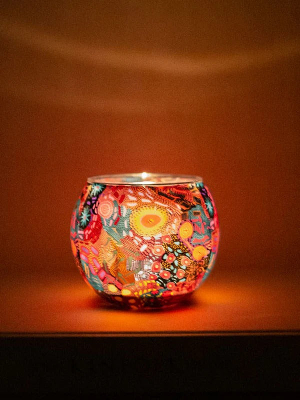 Aboriginal Women's Dreaming tealight candle holder