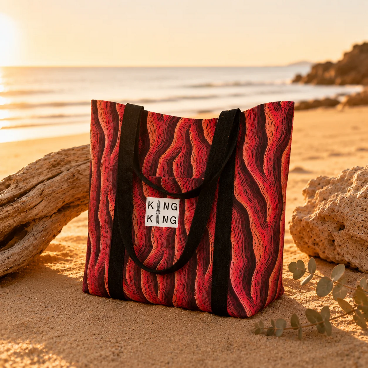 Neoprene Shopping Tote Bag - Shifting Sands