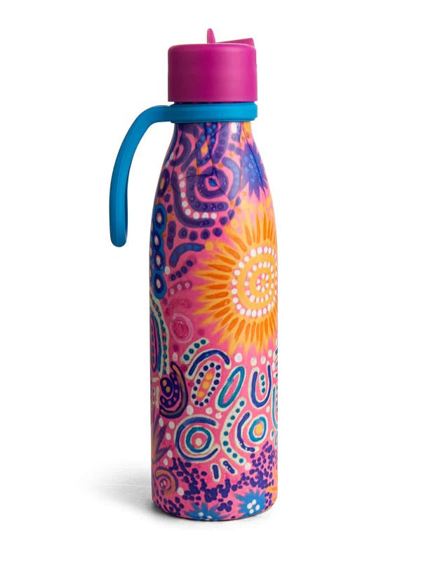 Aboriginal Women's Love Story silicone handle water bottle