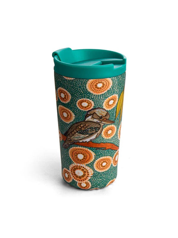 Aboriginal Kookaburra Stainless Steel Travel Mug