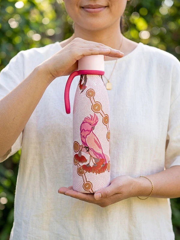 Aboriginal Spirit Being Silicone Handle Water Bottle