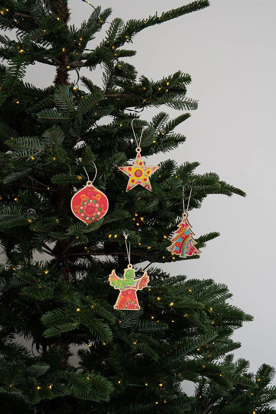 Aboriginal The Gift 4 Pack Christmas Decorations