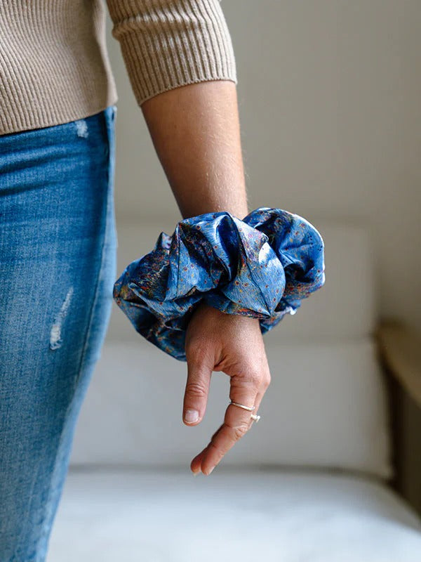 Aboriginal Morning Mist Hair Scrunchie Large