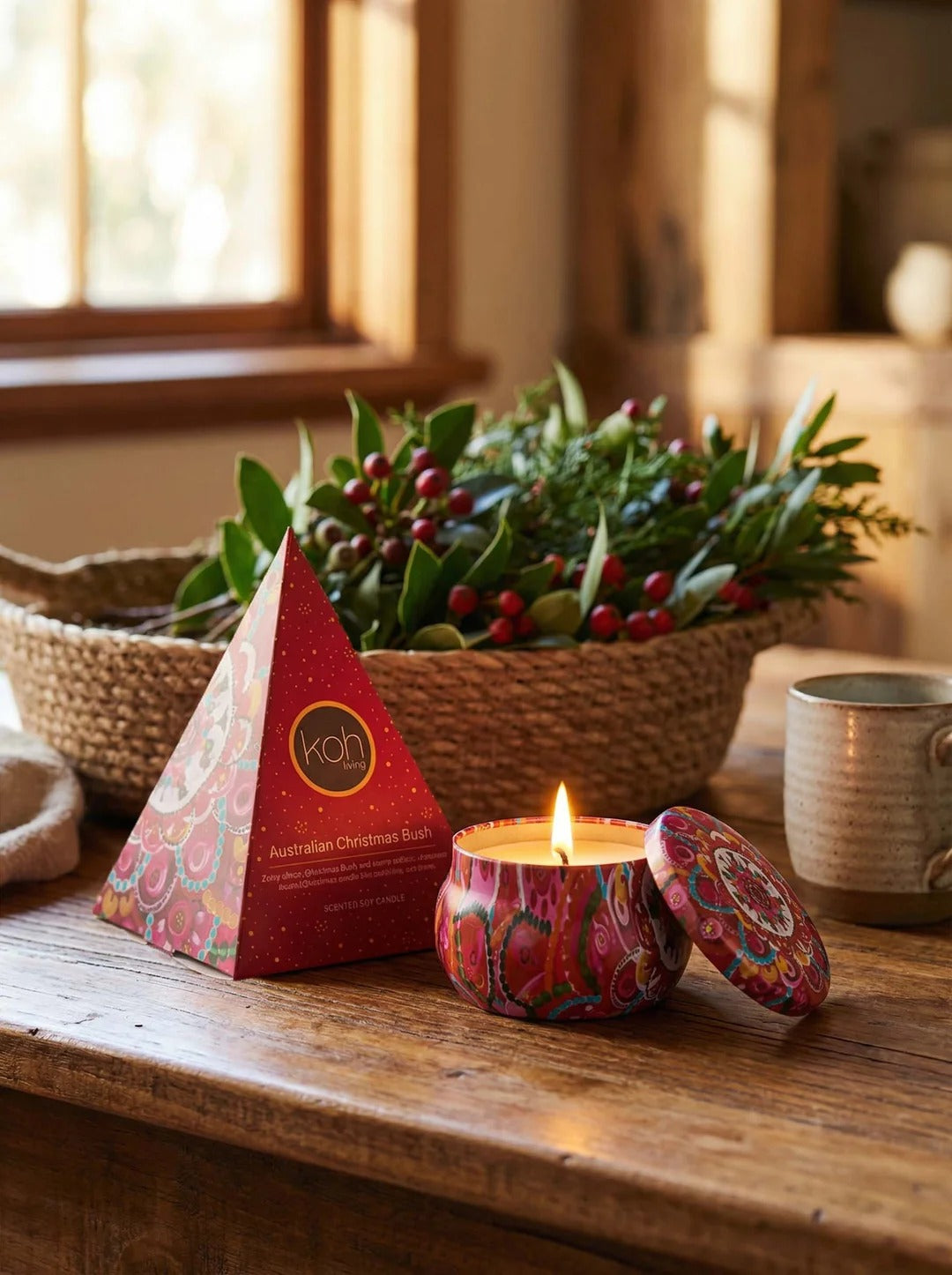 Aboriginal Scented Christmas Bush Candle Tin