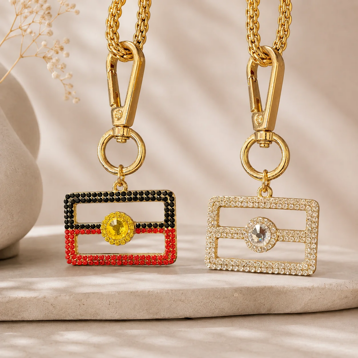 Aboriginal Flag Keyring - Black, Red and Yellow