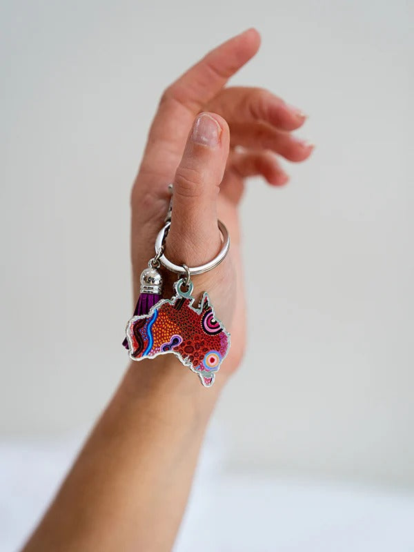 Aboriginal Our Country Australia Keyring