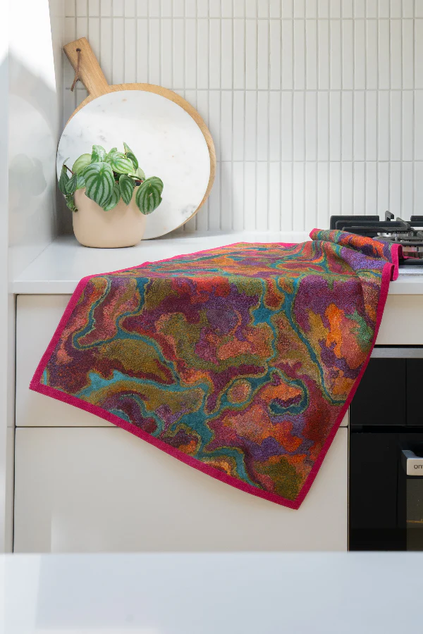 Aboriginal Pilbara Creeks Cotton Tea Towel