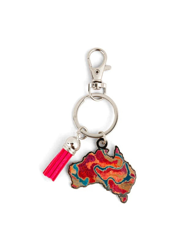 Aboriginal Pilbara Creek Australia Keyring