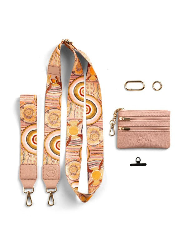 Aboriginal journeys in the sun mobile phone lanyard strap