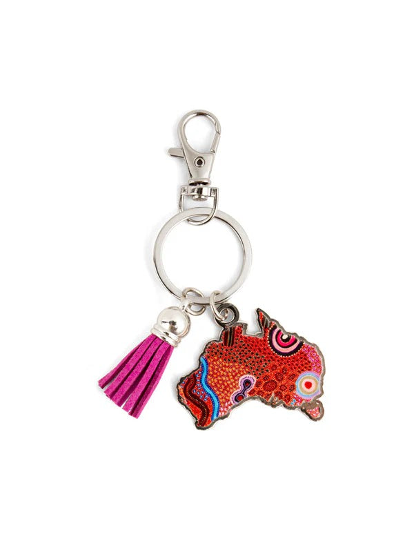 Aboriginal Our Country Australia Keyring