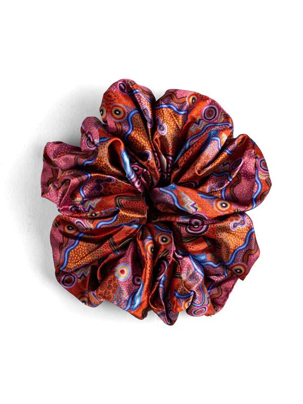Aboriginal Our Country Hair Scrunchie Large