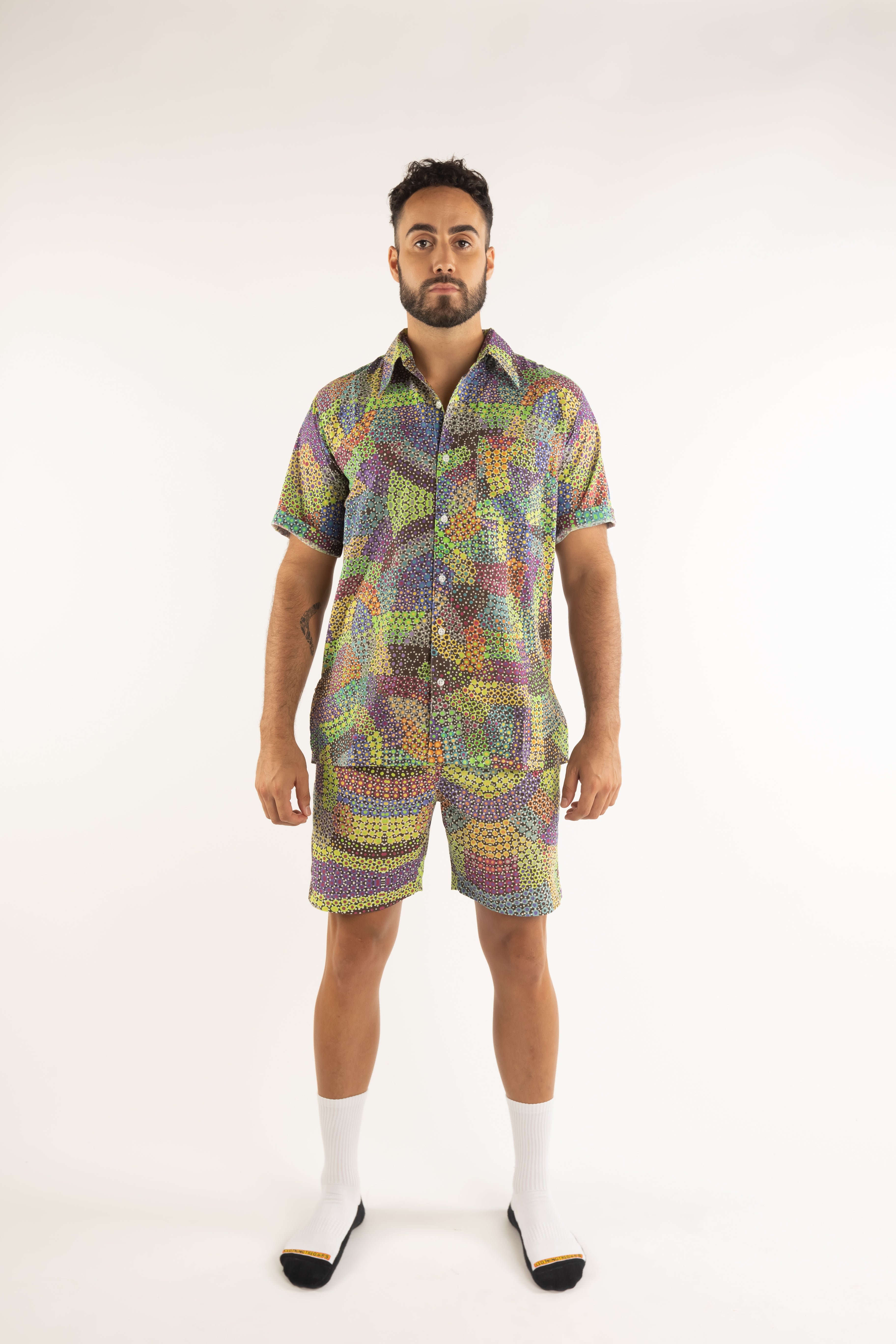 Max Short Sleeve Men's Shirt - Pilbara Wildflowers