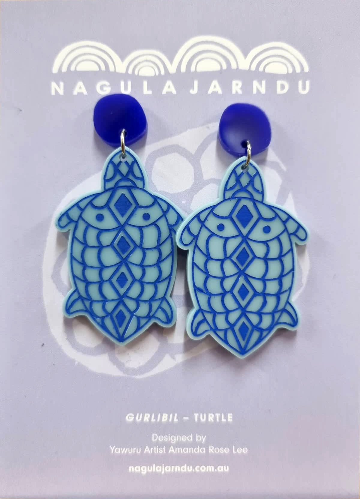 Gurlibil - Turtle earrings by Nagula Jarndu